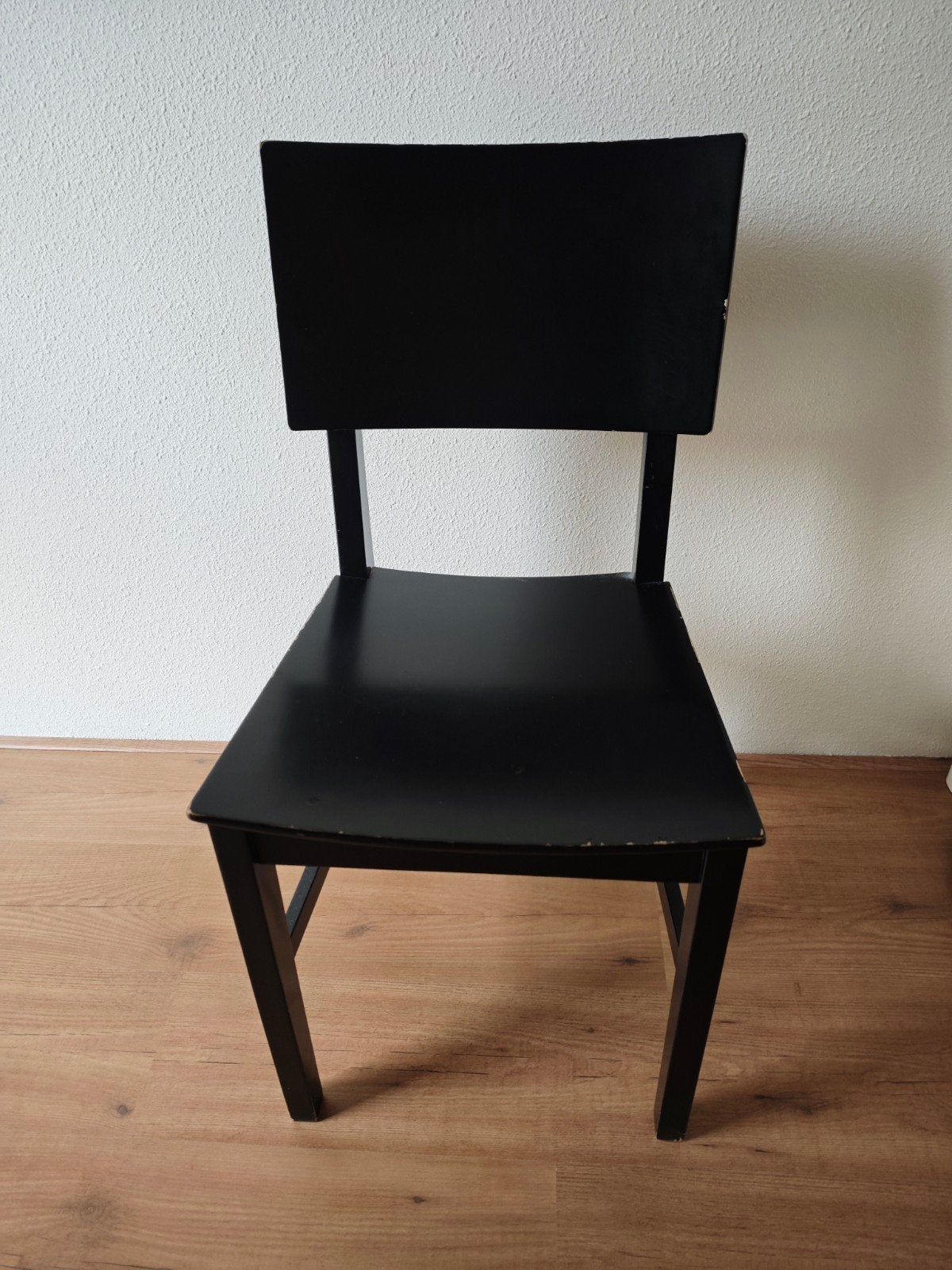 Zwarte houten stoel - Gebruikt, Huis en Inrichting, Ophalen, Gebruikt, Eén, Hout