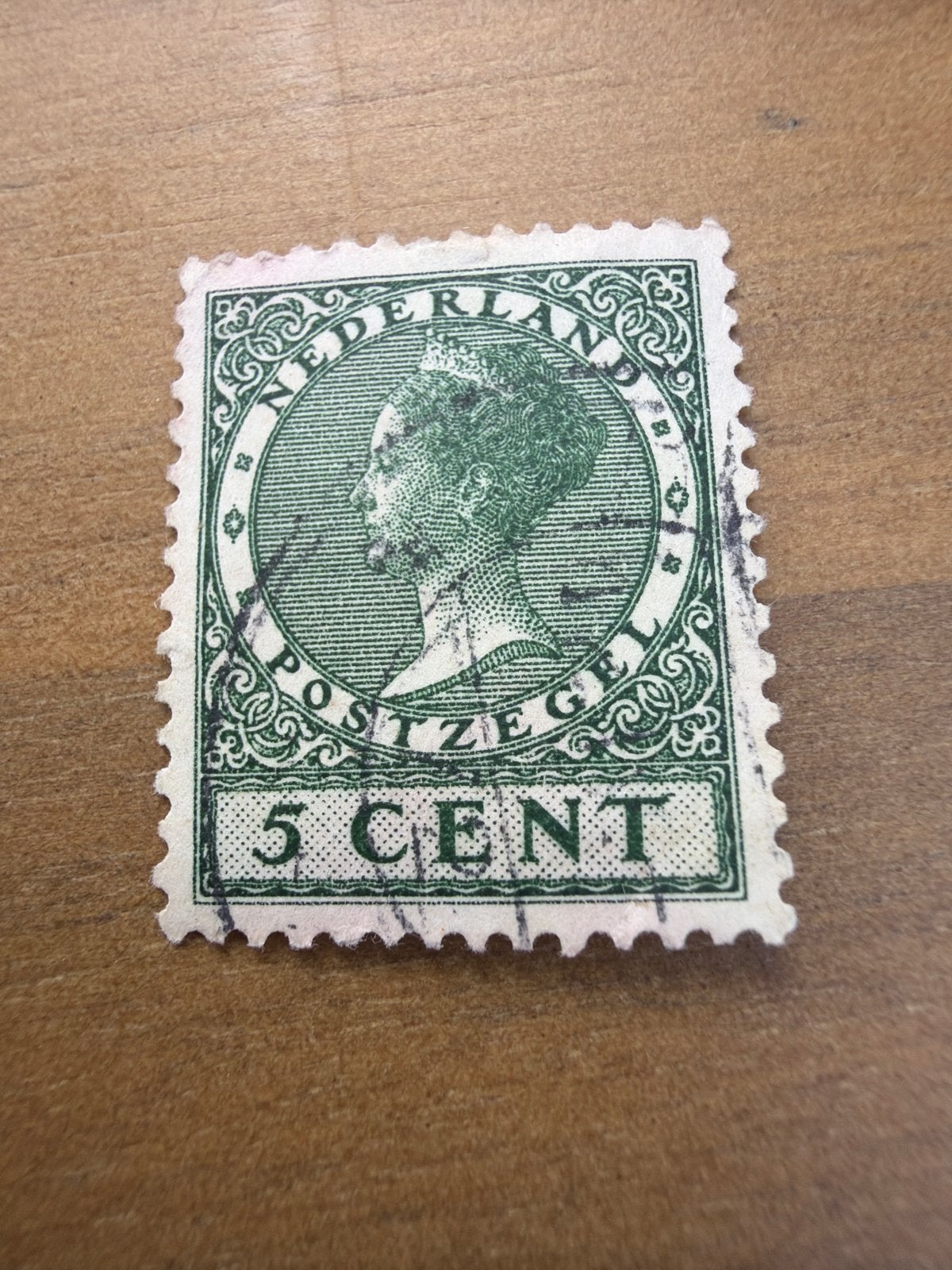 Nederlandse postzegel 5 cent Koningin Wilhelmina, Ophalen of Verzenden, T/m 1940, Gestempeld
