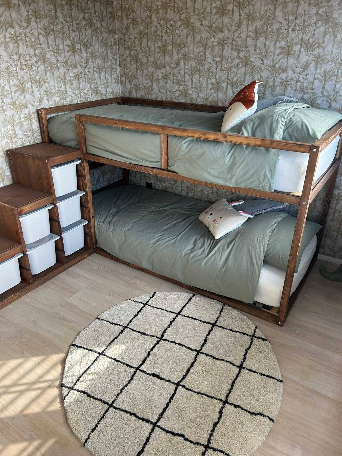 ZSM OPHALEN IKEA KURA omkeerbaar bed met TROFAST kast, Ophalen, 90 cm, Tweepersoons, Zo goed als nieuw