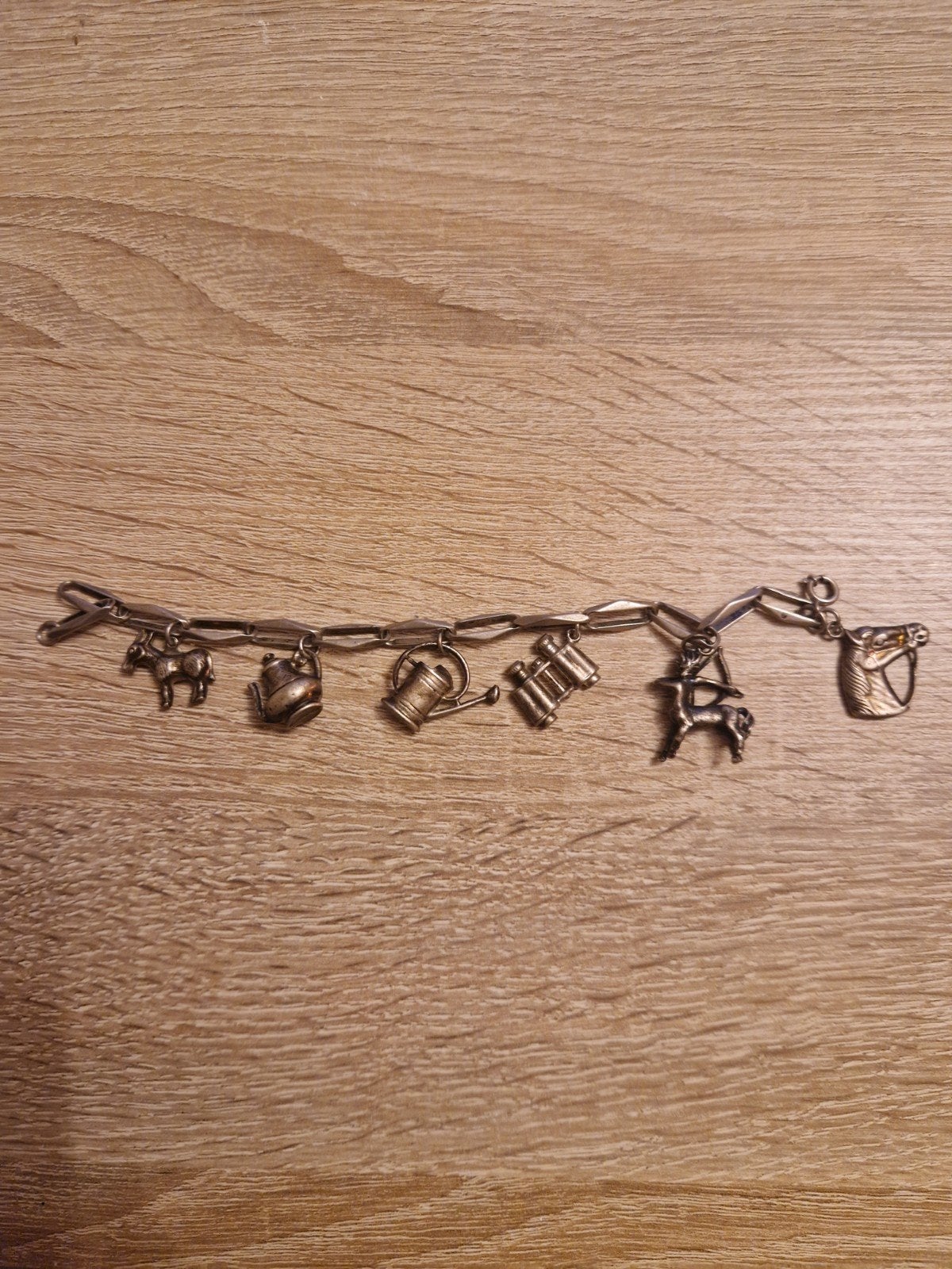 Zilveren Bedelarmband met Diverse Bedels, Sieraden, Tassen en Uiterlijk, Armbanden, Gebruikt, Ophalen of Verzenden, Met bedels of kralen