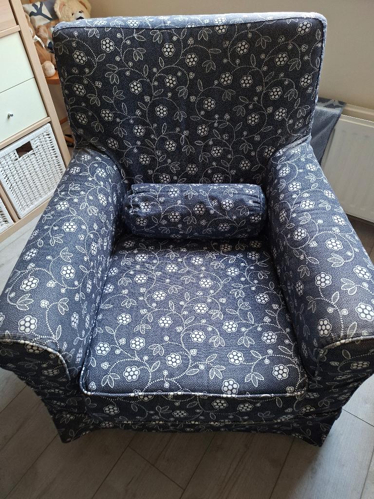 Ikea Jennylund Fauteuil blauw, Ophalen, Gebruikt, 75 tot 100 cm, 75 tot 100 cm