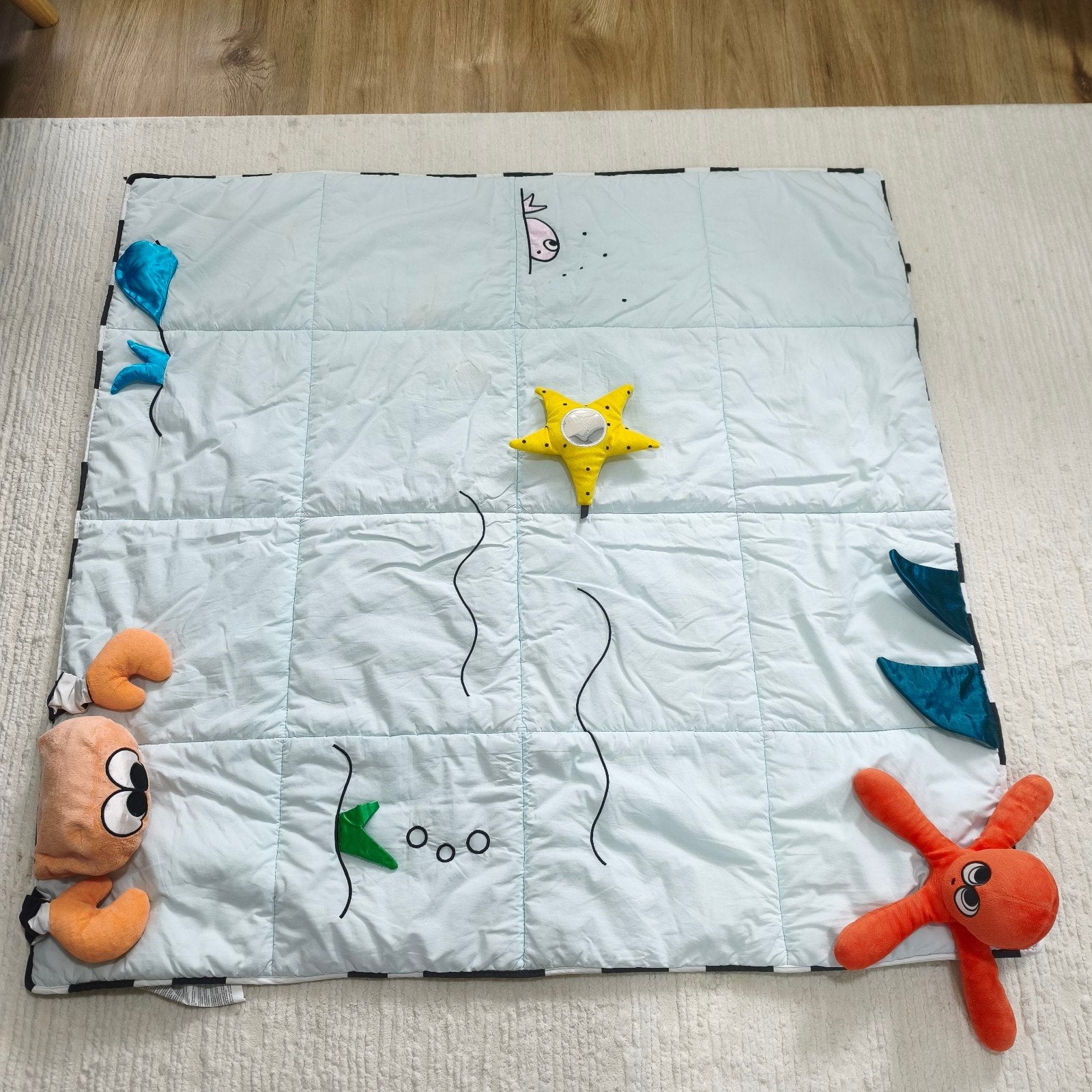 Ikea Klappa Speelkleed met zee-thema en speeltjes, Ophalen of Verzenden, Gebruikt, Speelkleed