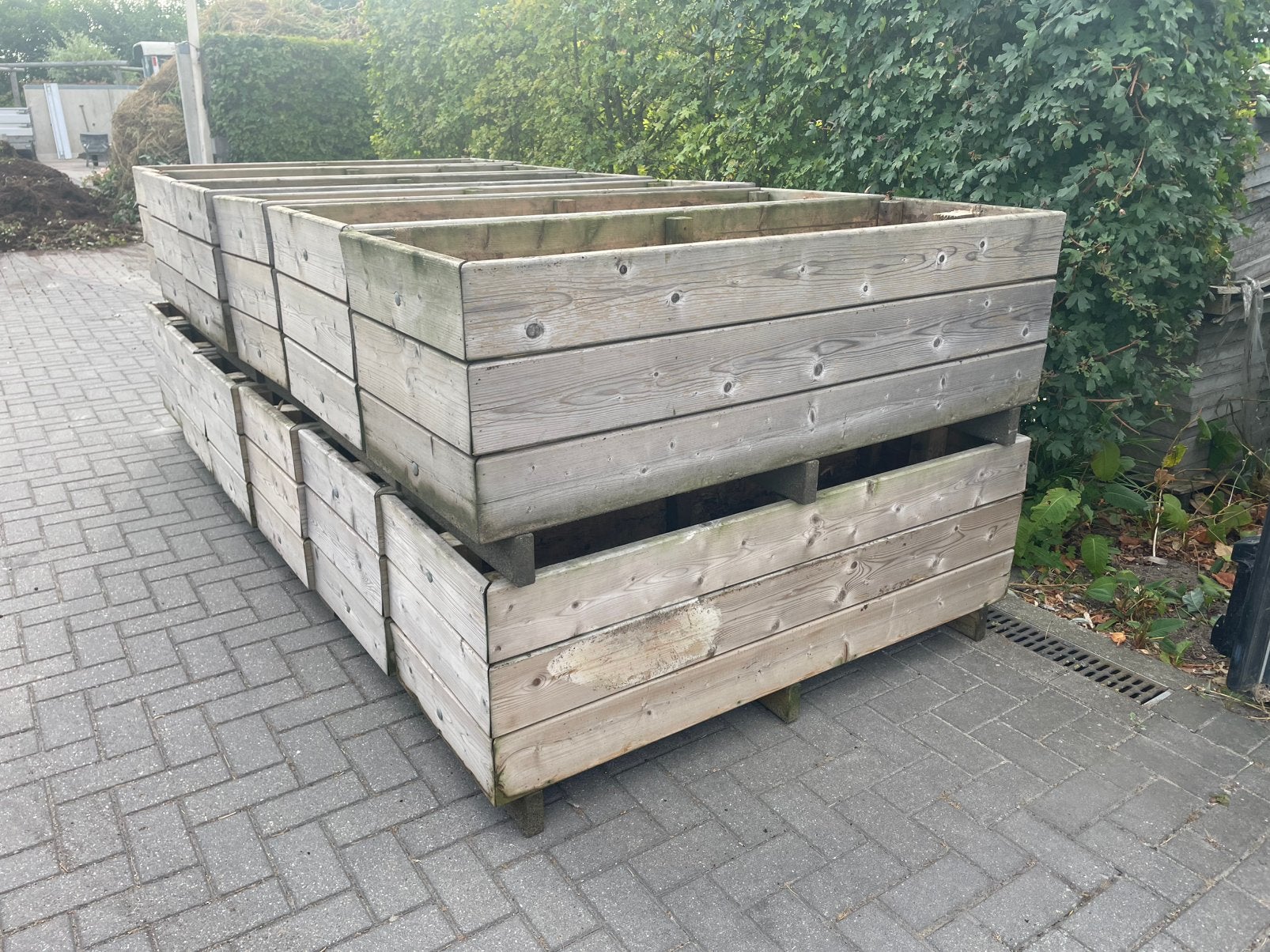 Plantenbak hout moestuin, Ophalen of Verzenden, Zo goed als nieuw, Rechthoekig, Hout
