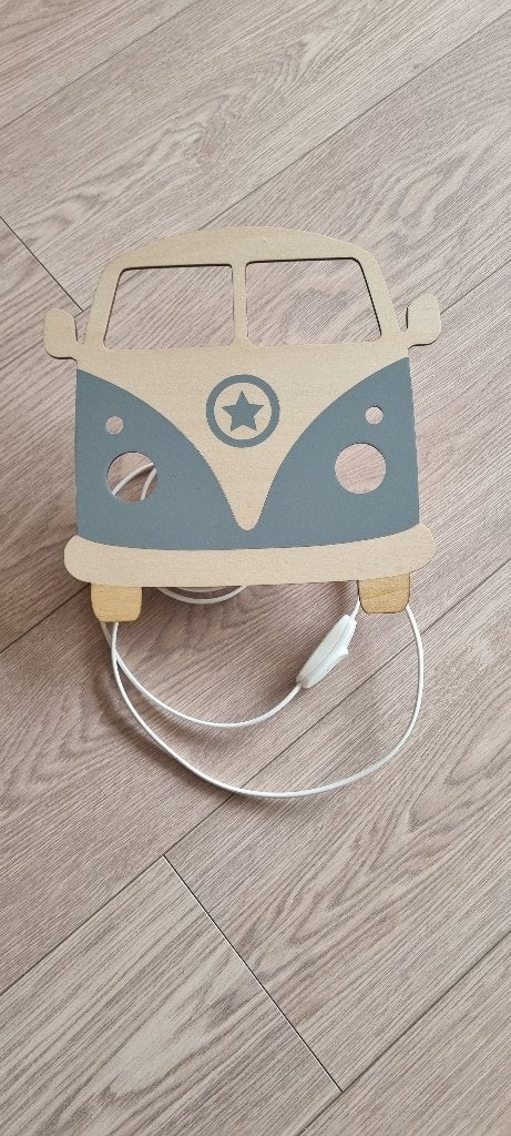 VW wandlamp voor een jongenskamer, Ophalen, Zo goed als nieuw, Hout