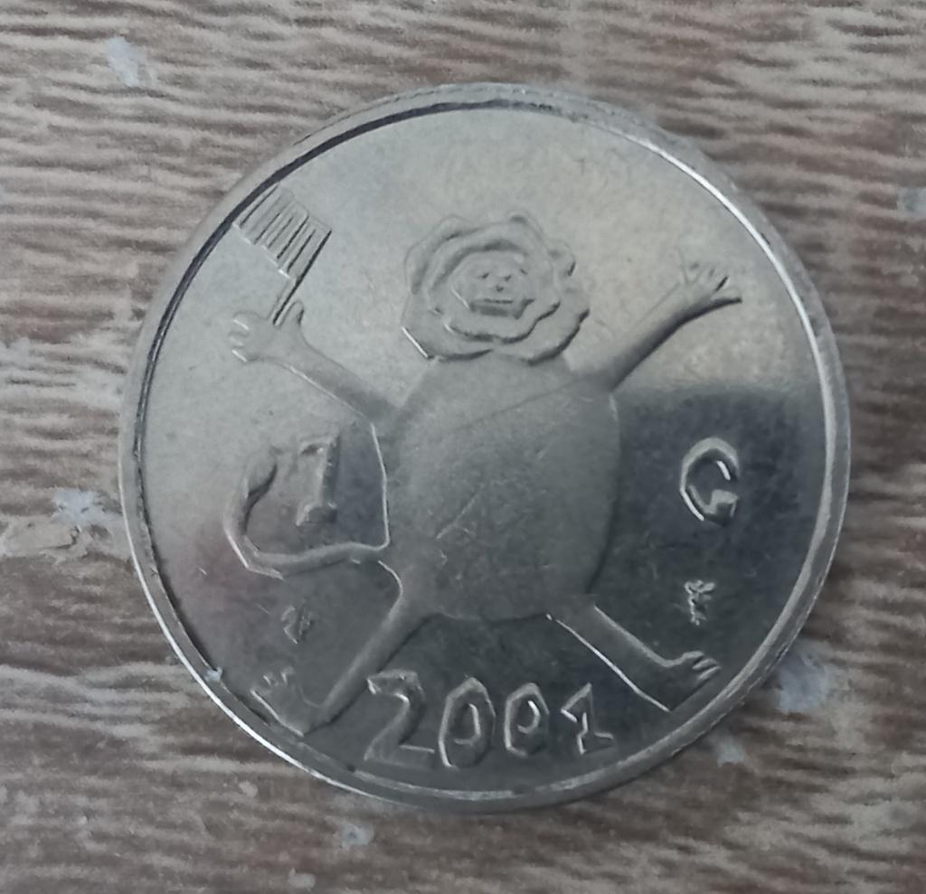 De laatste Gulden 2001 (Loeki), Postzegels en Munten, Munten | Nederland, Ophalen of Verzenden, Koningin Beatrix, 1 gulden, Losse munt