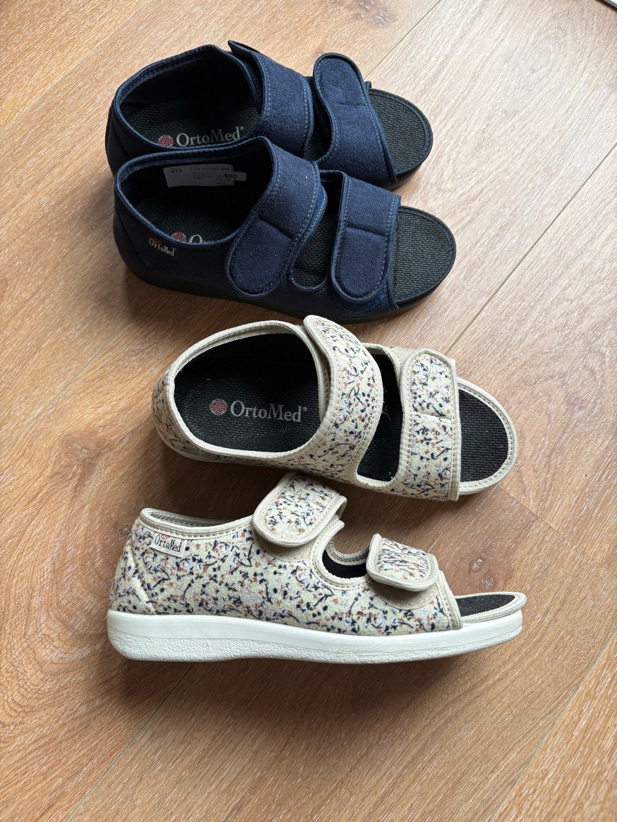 OrtoMed Comfortabele Klittenband Sandalen - Diverse Maten, Ophalen, Nieuw, Blauw, Overige typen