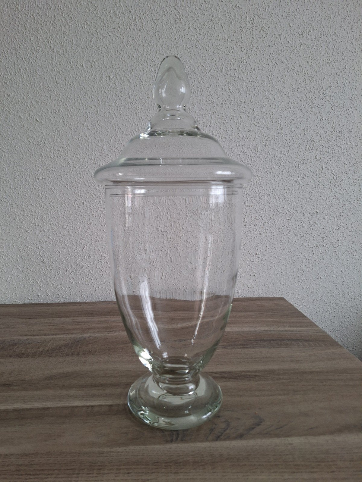 Grote glazen pot met deksel - 47 cm hoog, Ophalen