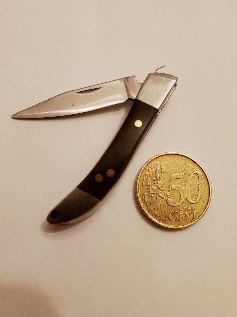 M38 RVS mini sleutelhanger zakmes zwart, Ophalen of Verzenden, Nieuw, Overige typen