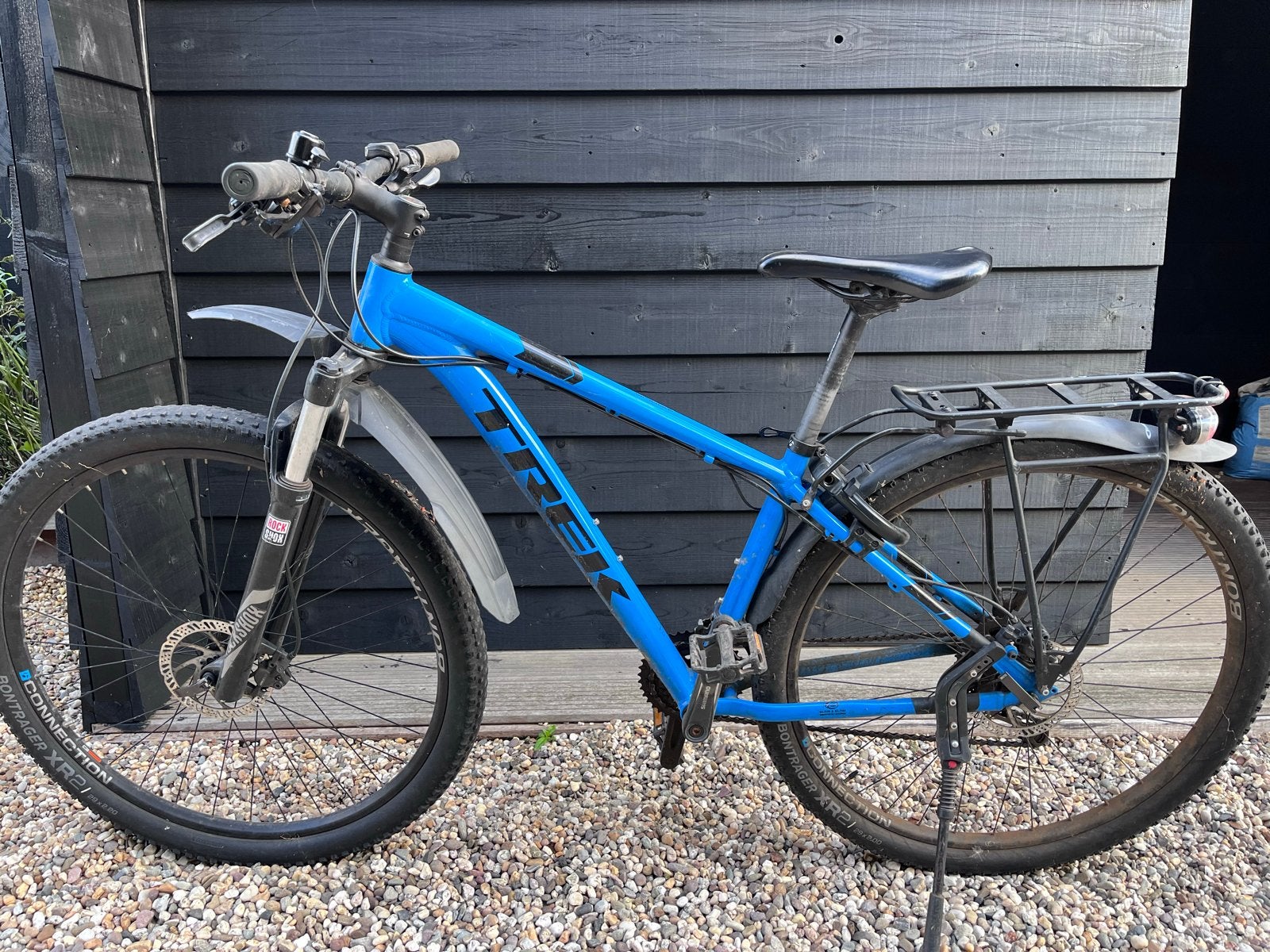 Trek Marlin 7 Mountainbike - Blauw, Gebruikt, Vering, 10 tot 15 versnellingen, Minder dan 49 cm
