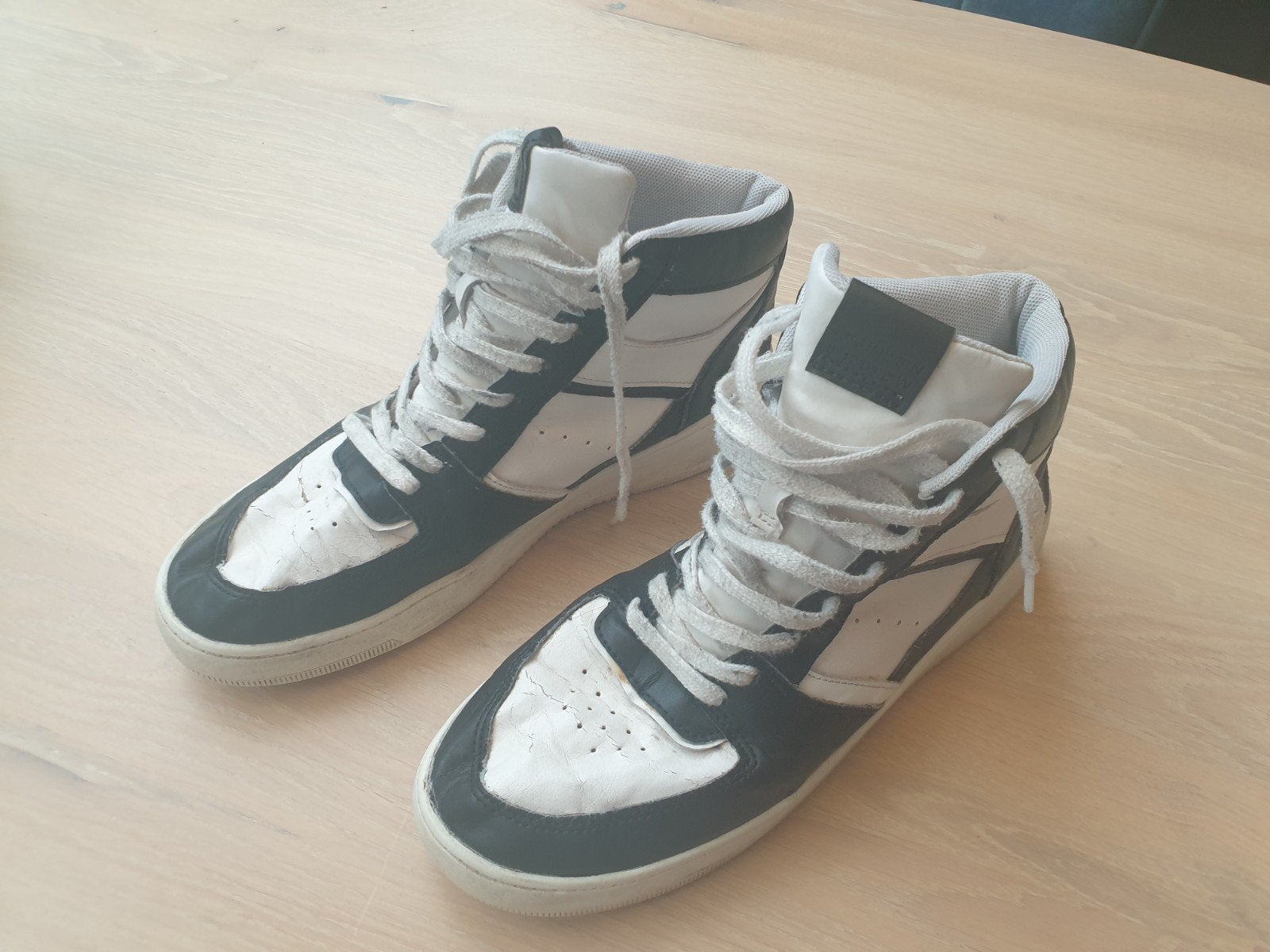 Pull&Bear hoge sneakers zwart/wit maat 39, Zwart, Ophalen of Verzenden, Sneakers of Gympen, Pull&Bear