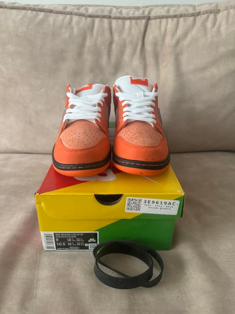Nike SB Orange Lobster Dunk in maat 42.5 (US9) nieuw, Overige kleuren, Nieuw, Ophalen of Verzenden, Sneakers of Gympen