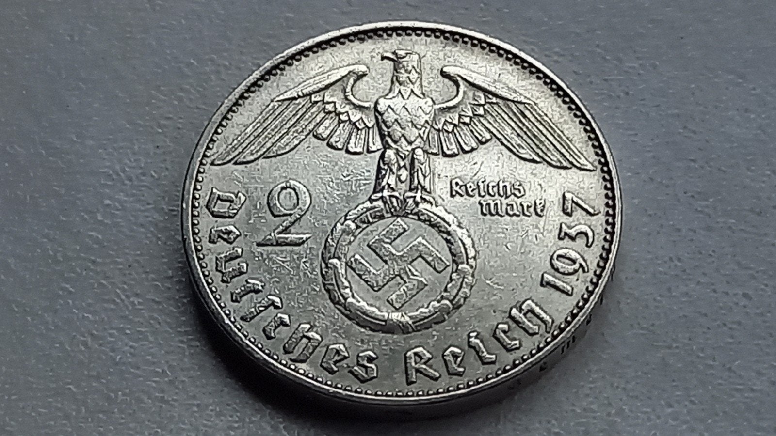 WO2 2 Reichsmark 1937A zilver nazi duitsland, Ophalen of Verzenden, Duitsland, Losse munt, Zilver