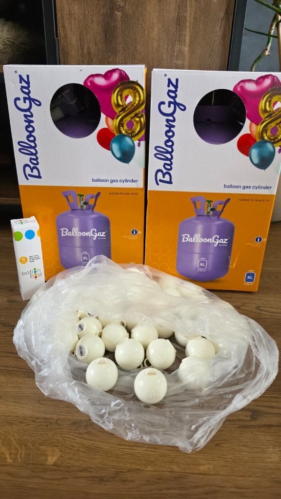 FEESTPAKKET: 1,5 Heliumtank XL + 40 Gewichtjes & Boost, Hobby en Vrije tijd, Feestartikelen, Ophalen, Zo goed als nieuw, Overige