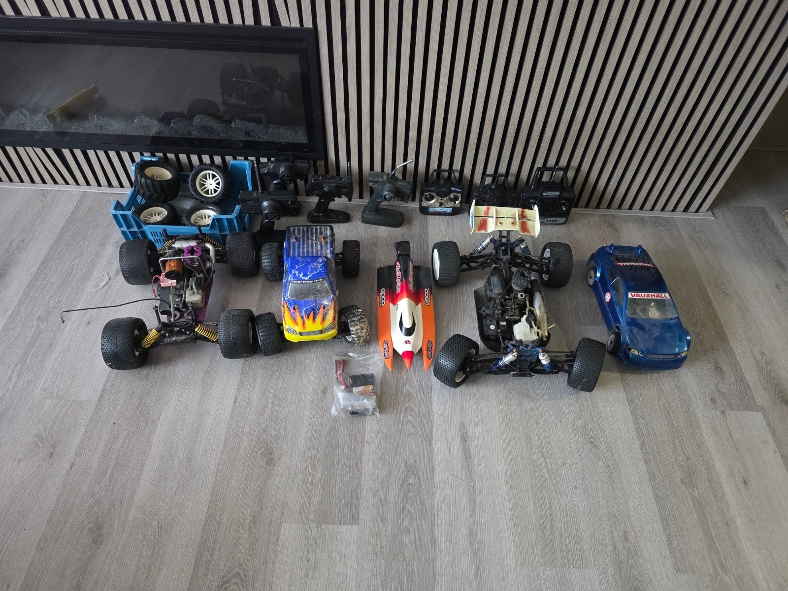 Grote partij RC voertuigen en onderdelen - alles in één koop, Gebruikt, Auto offroad, Ophalen of Verzenden, Nitro