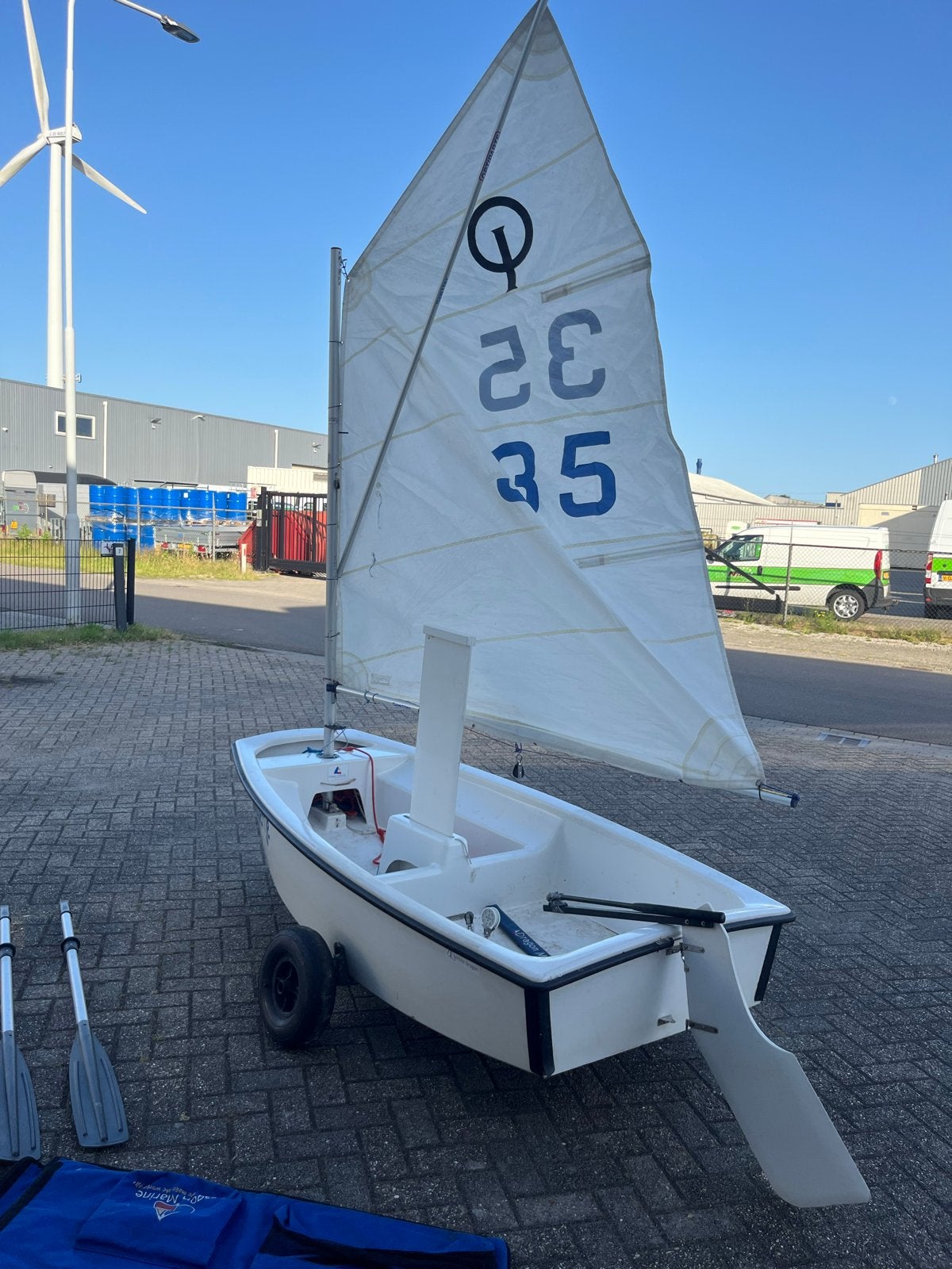 Optimist zeilboot 't Schippertje - Compleet en Vaarklaar, Ophalen, Gebruikt