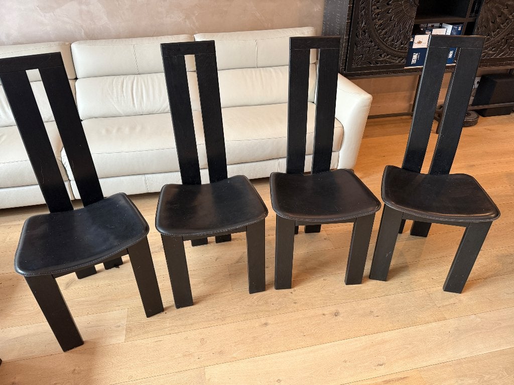 Pietro Constantini Eetkamerstoelen, Huis en Inrichting, Stoelen, Ophalen, Gebruikt, Zwart, Vier
