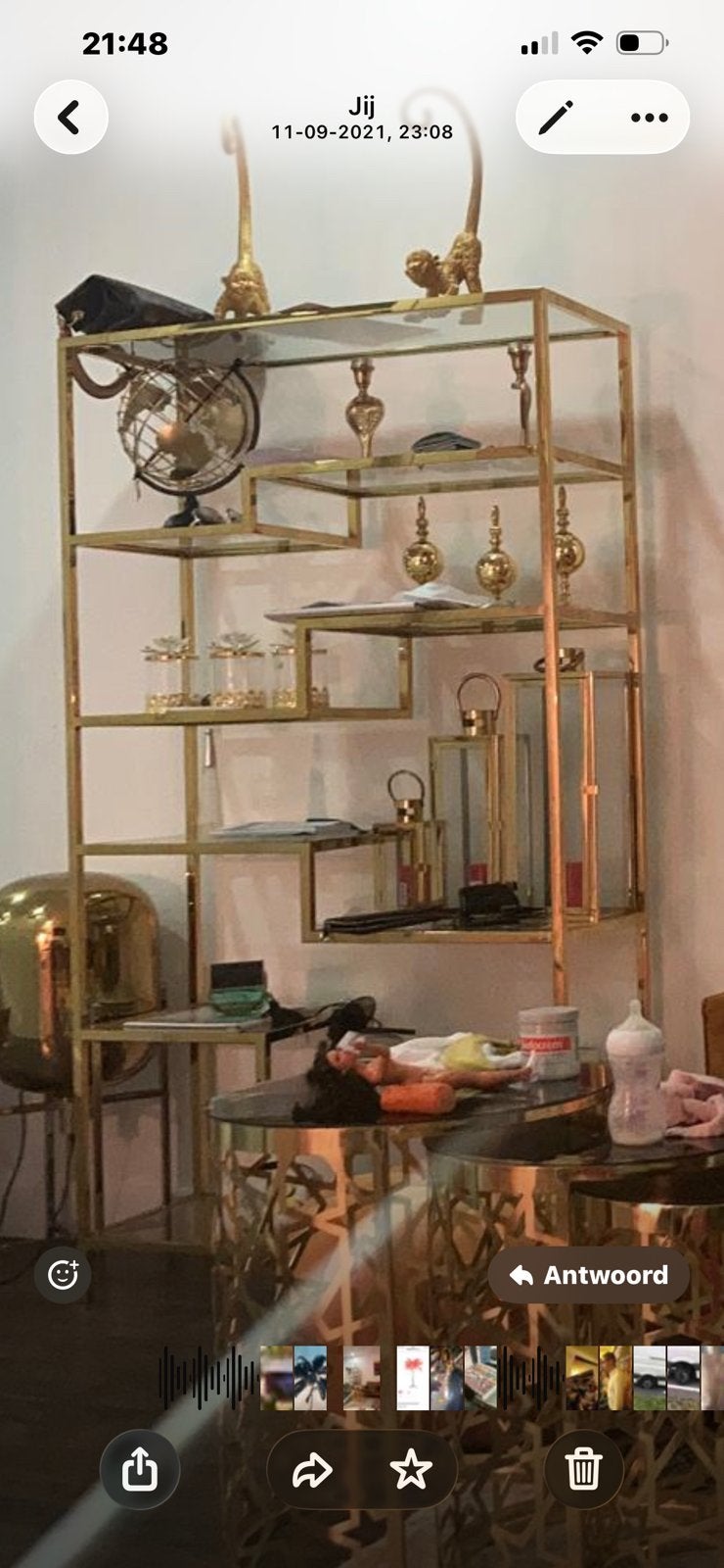 Vitrine eric kuster tv meubel en salon  tafel, Ophalen of Verzenden, Zo goed als nieuw, Minder dan 150 cm, Minder dan 100 cm