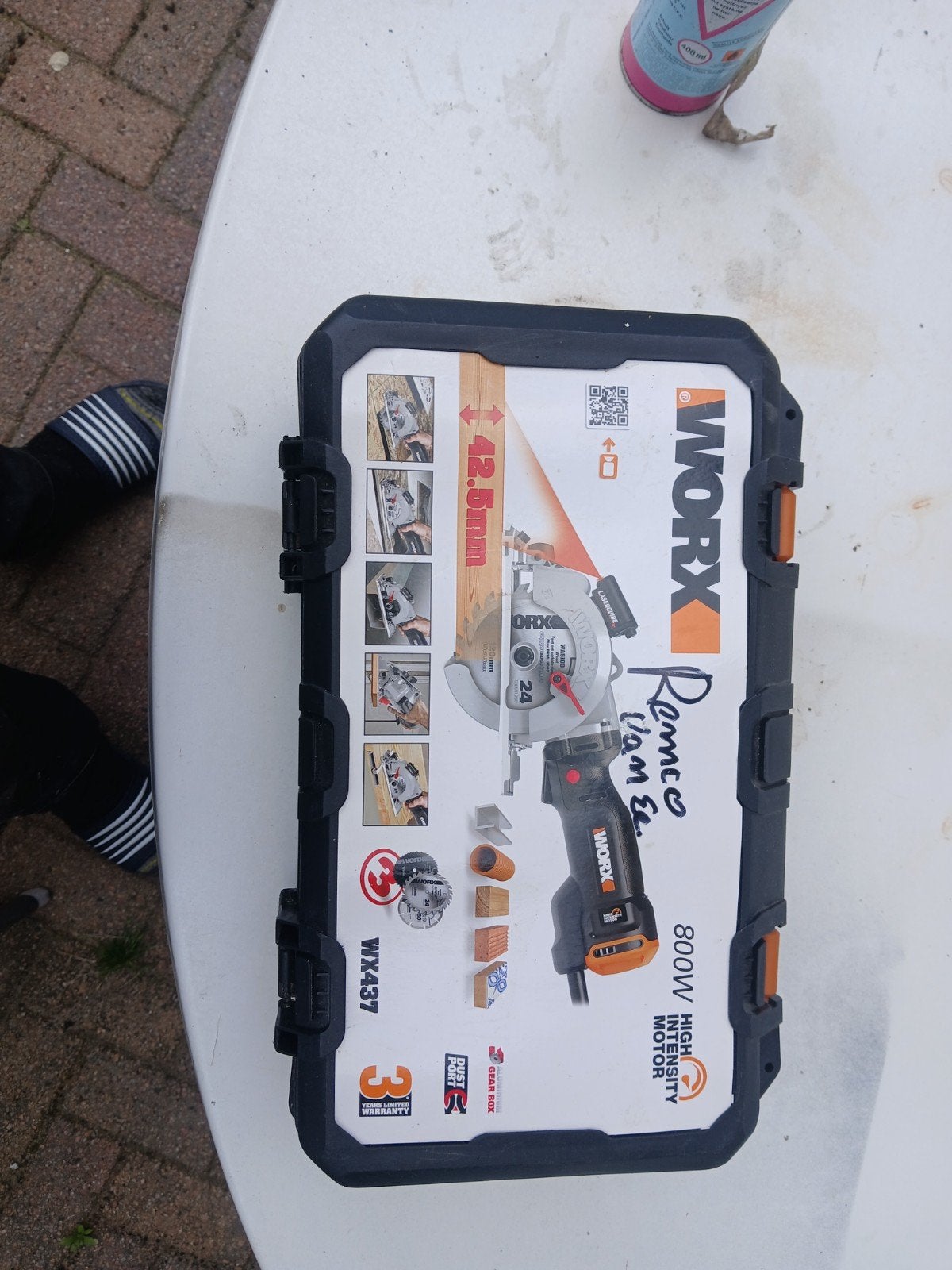 Worx WX437 Cirkelzaag 800W - Compact en Krachtig, Ophalen, Gebruikt, Cirkelzaag, Worx