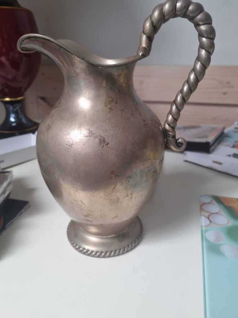 Masieve zilveren vaas met een keurmerk! Eeuwen oude Antiek!!, Antiek en Kunst, Antiek | Tin, Ophalen of Verzenden