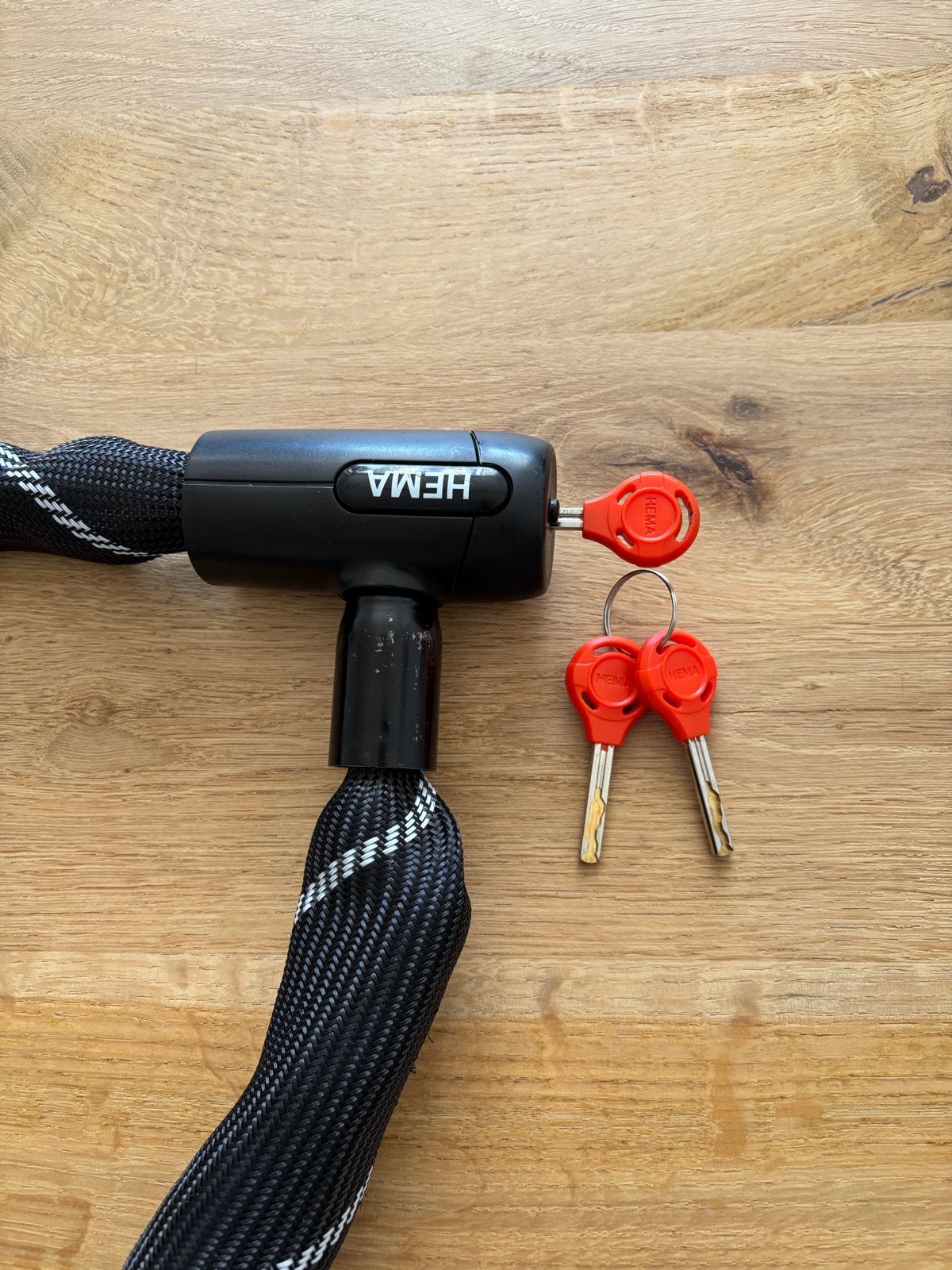Hema Kettingslot 90cm met 3 sleutels - Zo goed als nieuw, Ophalen, Zo goed als nieuw, Kettingslot
