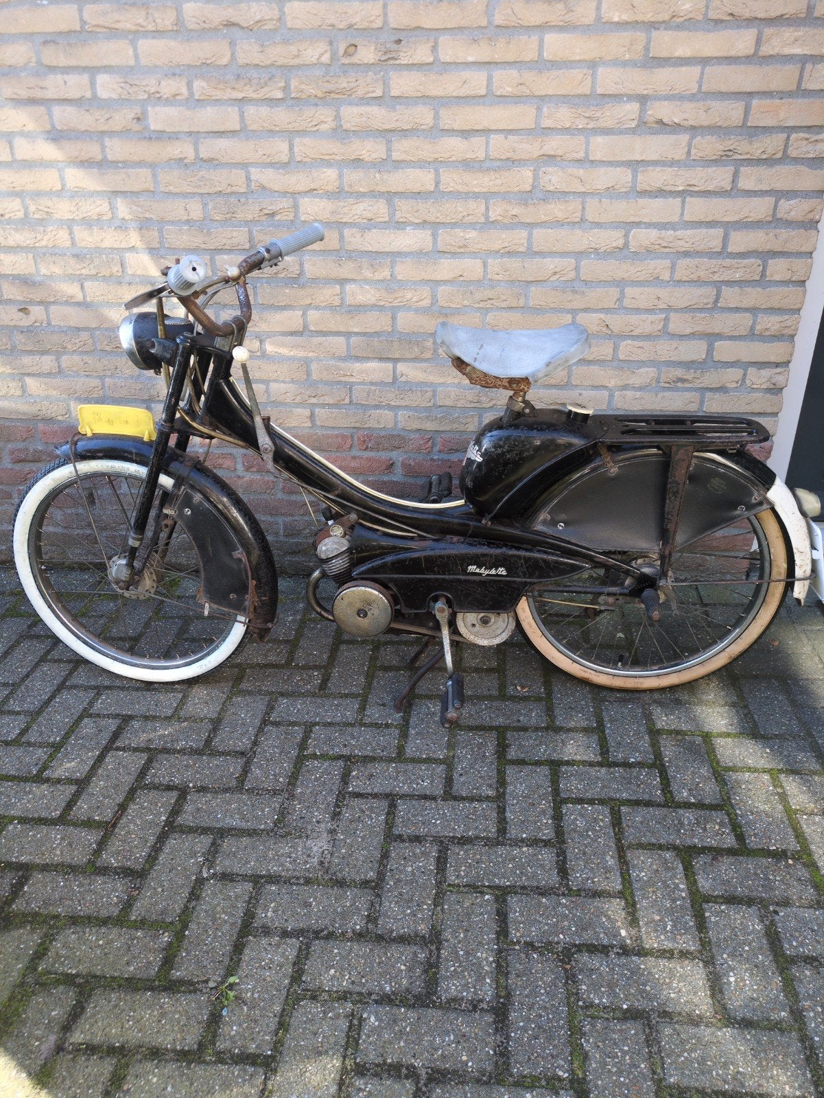 Kaptein Mobylette fietsomatic geel kenteken, Fietsen en Brommers, Maximaal 45 km/u, 49 cc, Ophalen, Overige merken