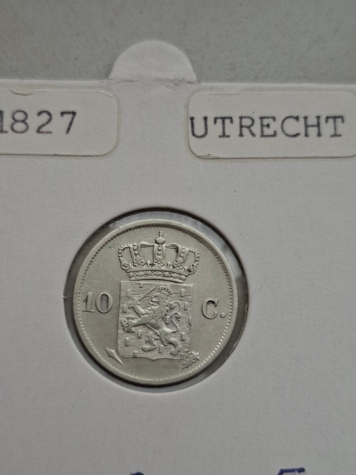 10 cent 1827 u willem 1 zeer mooie munt, Zilver, Ophalen of Verzenden, 10 cent, Koning Willem I