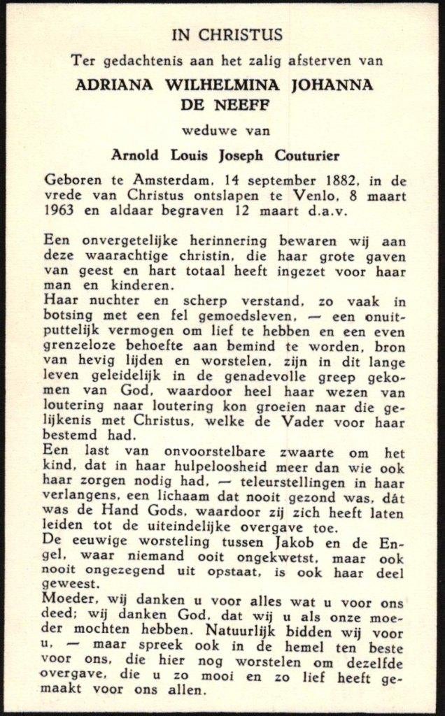 Neef de Adriana Wilh. J. Amsterdam 1882-1963 Venlo, Ophalen of Verzenden