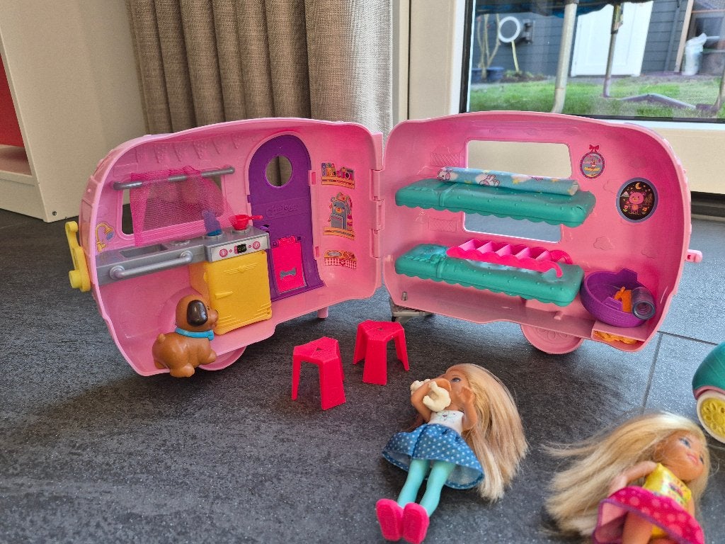 Barbie Chelsea Caravan, Ophalen, Zo goed als nieuw, Barbie