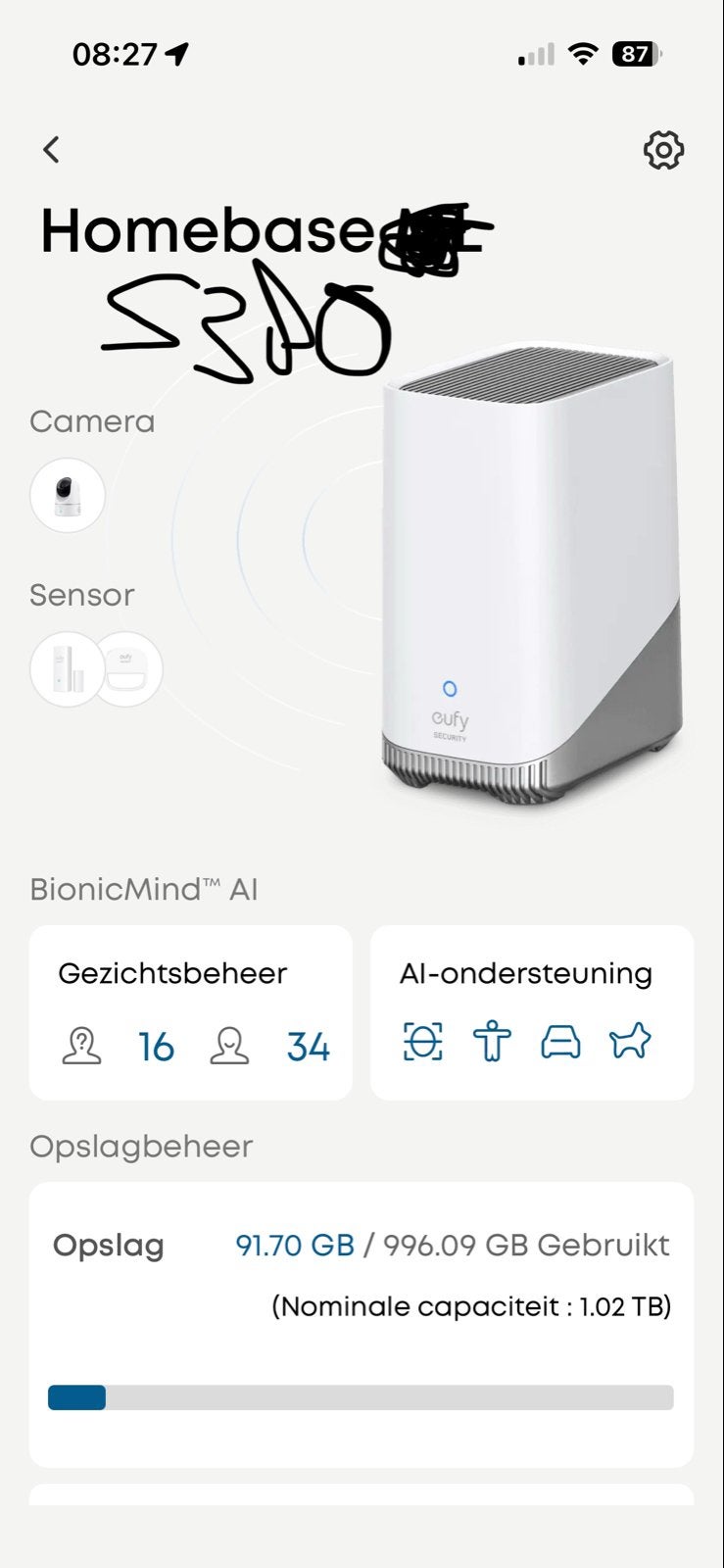 Eufy Homebase 3 S380 met 1TB SATA SSD, Computers en Software, Harde schijven, Intern, Verzenden, Server, Zo goed als nieuw
