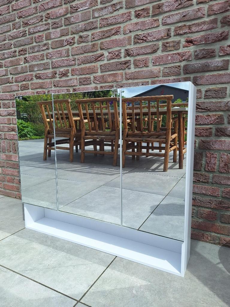 badkamerspiegelkast, spiegelkast wit 90 x 16,5 x 75 cm, Spiegelkast, Nieuw, Minder dan 25 cm, Minder dan 100 cm