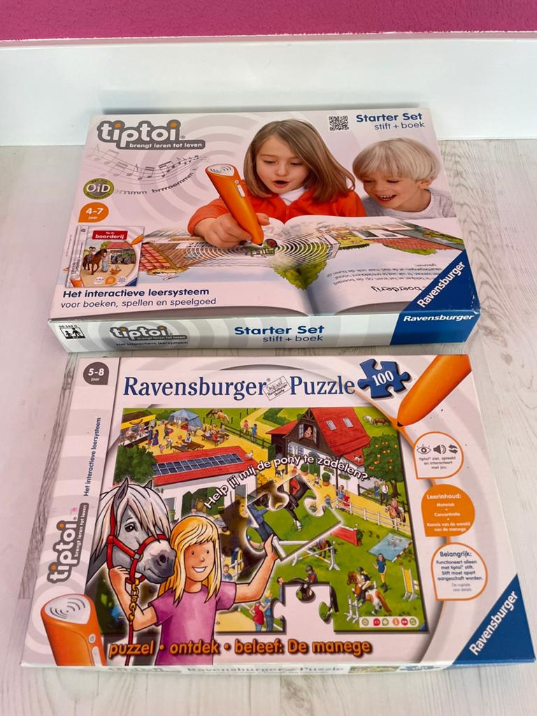 Tiptoi Starter Set + Ravensburger Puzzle De Manege, Ophalen of Verzenden, Gebruikt, Puzzelen, Met geluid
