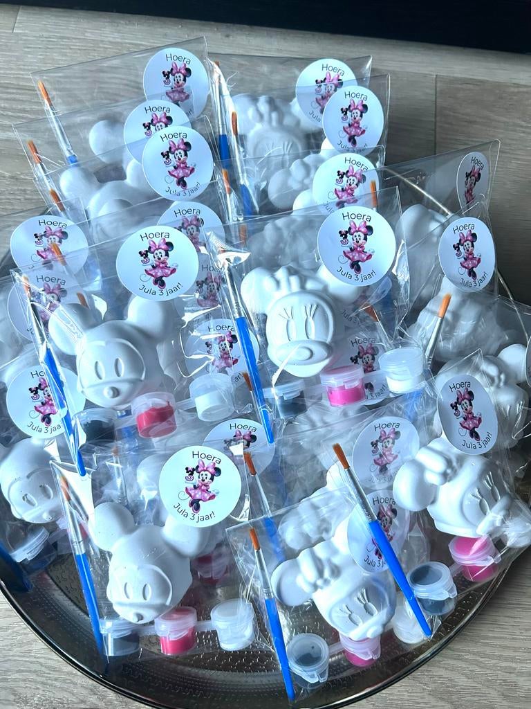 Verf je eigen Mickey & Minnie Mouse traktatie set, Film en tv, Nieuw, Meerkleurig, Ophalen of Verzenden