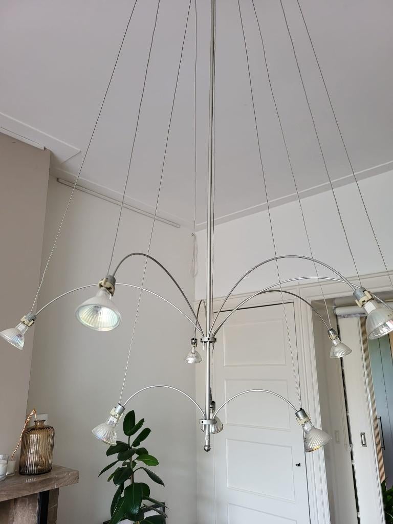 Moderne kroonluchter, Huis en Inrichting, Ophalen, Zo goed als nieuw, Glas