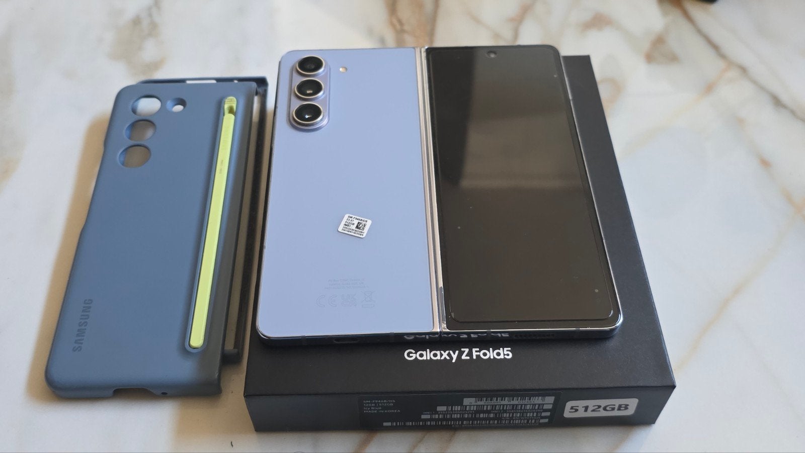 samsung Z Fold 5, 512GB licht blauw, Ophalen, 6 megapixel of meer, Inklapmodel
