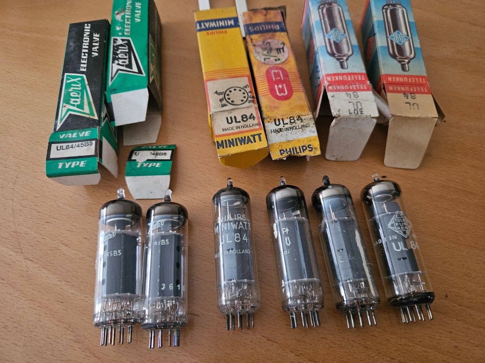 Radiobuizen UL84 - Telefunken en Philips 6 stuks, Ophalen of Verzenden