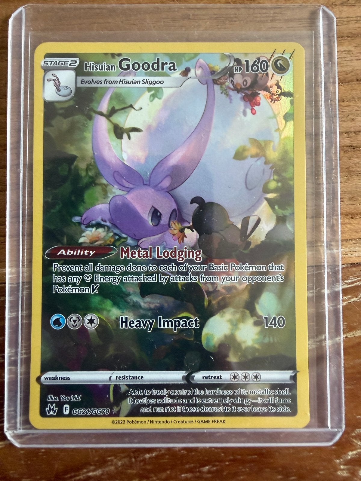 Hisuian Goodra GG21/GG70 Pokémon Kaart, Verzenden, Zo goed als nieuw, Losse kaart