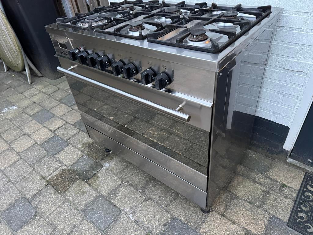 6 pits gasfornuis (oven werkt niet), Ophalen, Gebruikt, 60 cm of meer, Gas