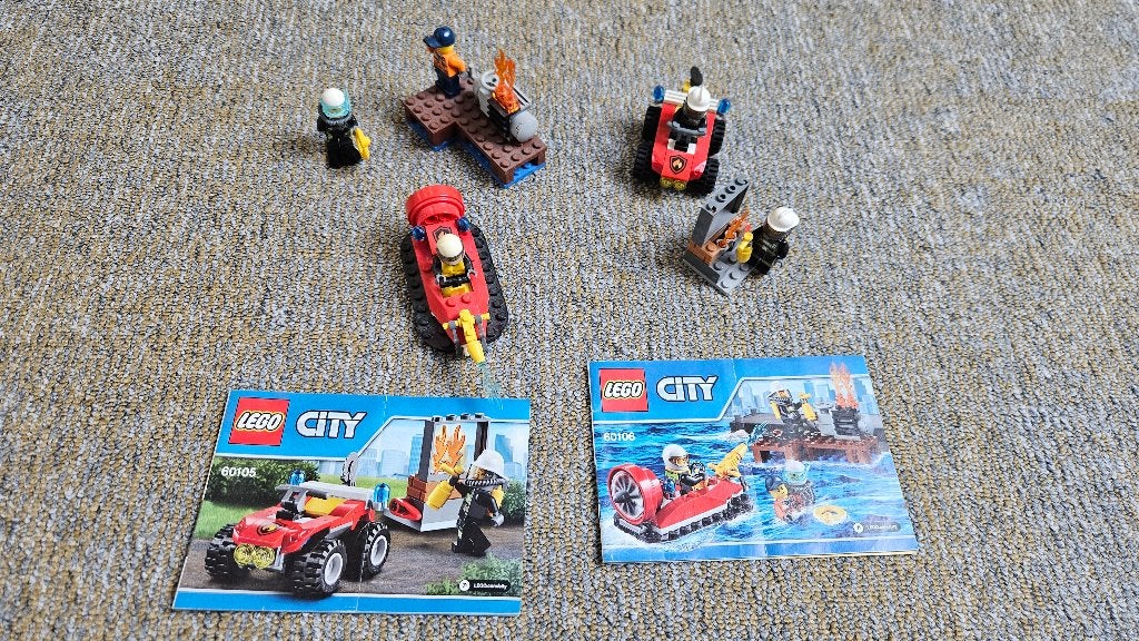 Lego City 60105 60106 Brandweer, City, Lego, Inclusief instructies, Ophalen of Verzenden
