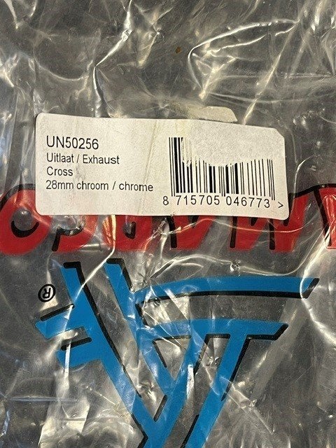 Uitlaat Cross 28mm Chroom - Nieuw in verpakking, Fietsen en Brommers, Ophalen, Nieuw, Uitlaat, Overige merken