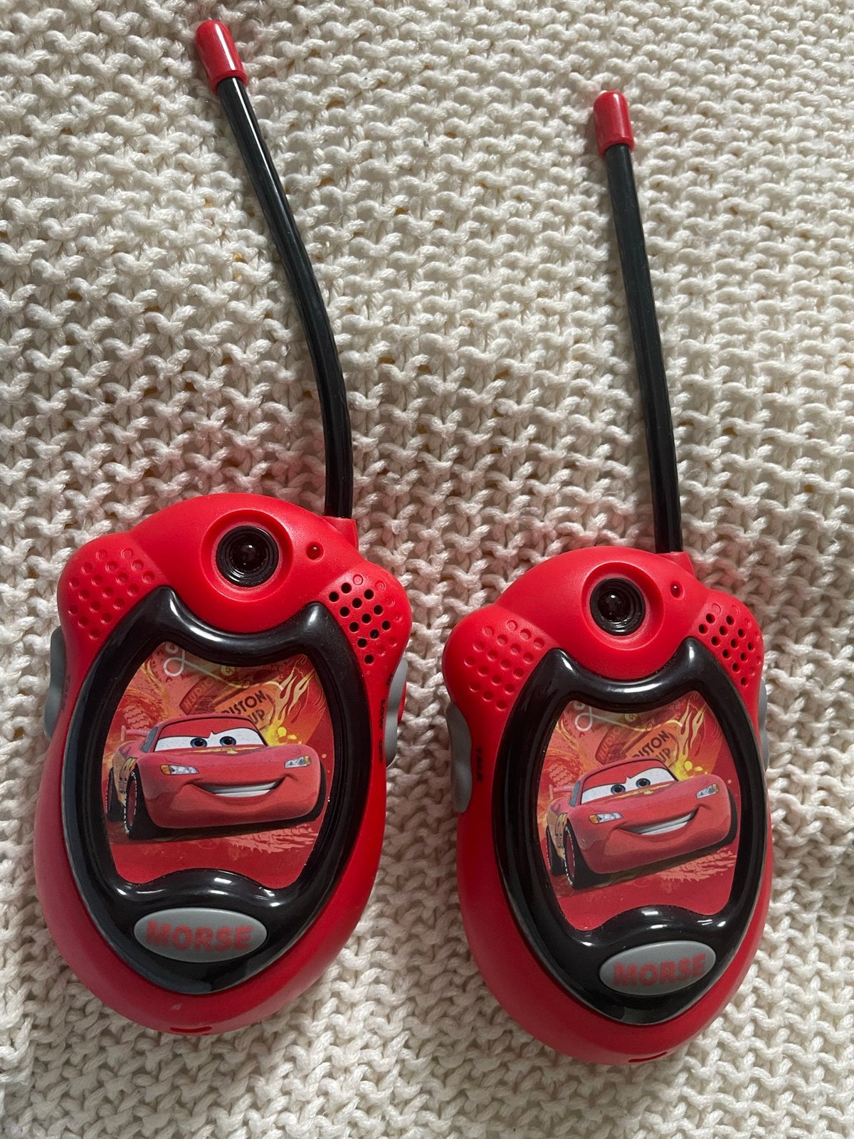 Disney Pixar Cars Walkie Talkies - Bliksem McQueen, Minder dan 2 km, Gebruikt, Ophalen of Verzenden, Portofoon of Walkie-talkie