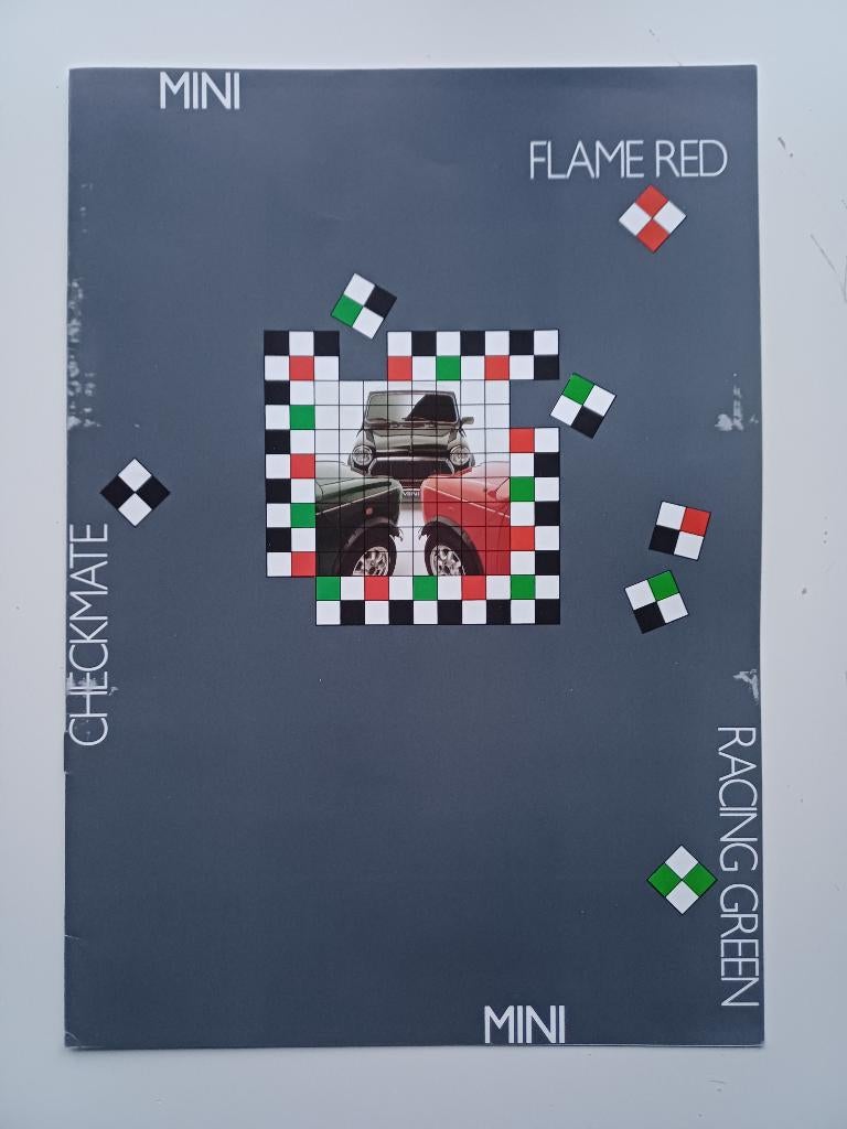 Mini Checkmate / Flame Red/ Racing Green brochure, Verzenden, Gelezen, Overige merken