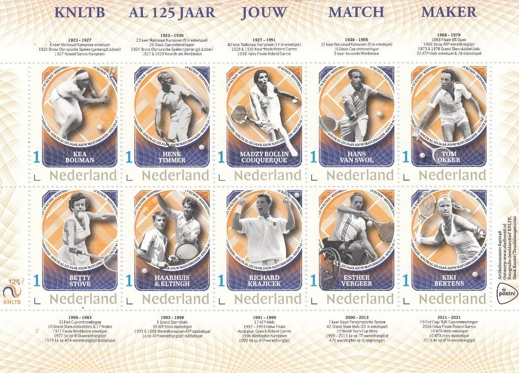 Nederland- 2024.11.9- 125 Jaar KNLTB- Vel- P, Postzegels en Munten, Ophalen of Verzenden, Na 1940, Postfris