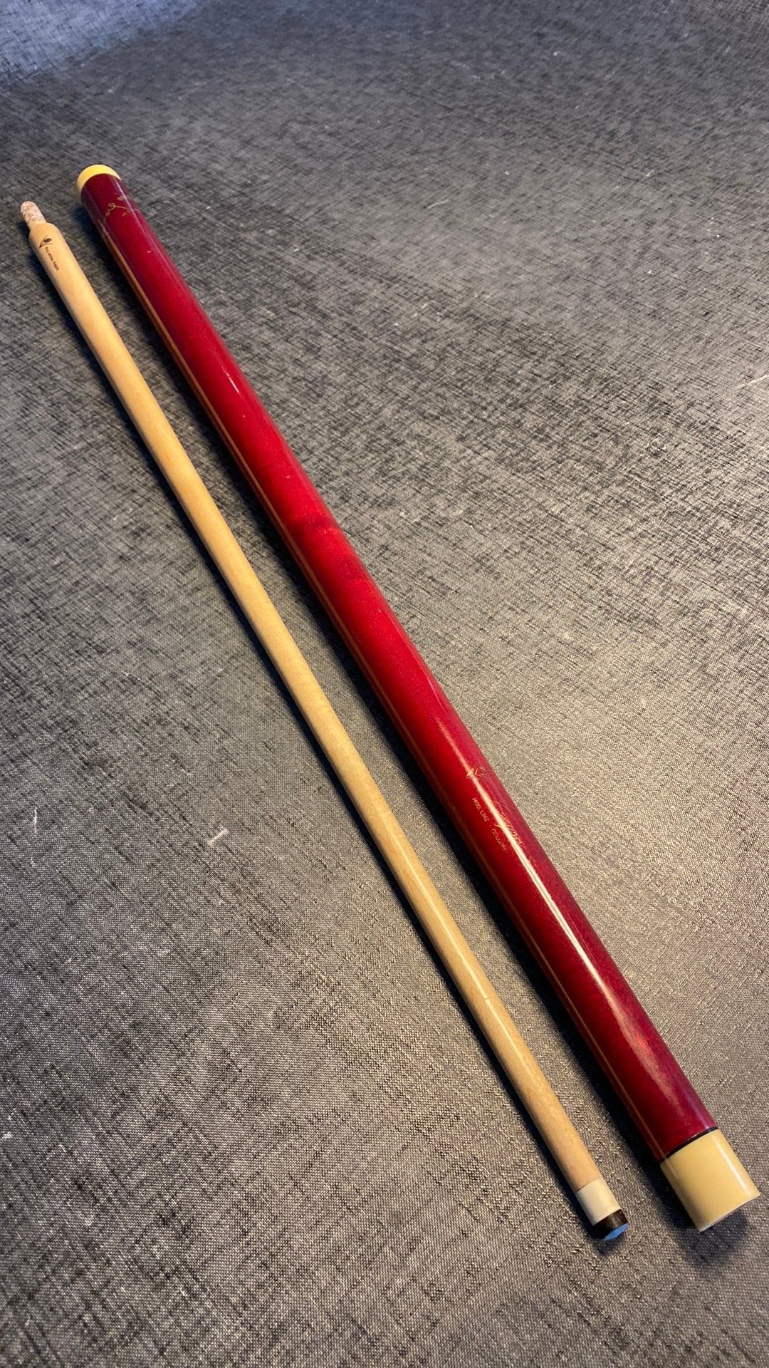 Biljartkeu Longoni* Linz met Pro White maple top, Ophalen of Verzenden, Zo goed als nieuw, Keu of Ballen
