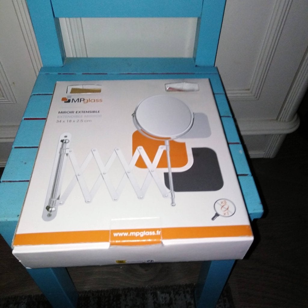 Scheerspiegel MPglass, Huis en Inrichting, Ophalen, Minder dan 50 cm, Rond, Zo goed als nieuw