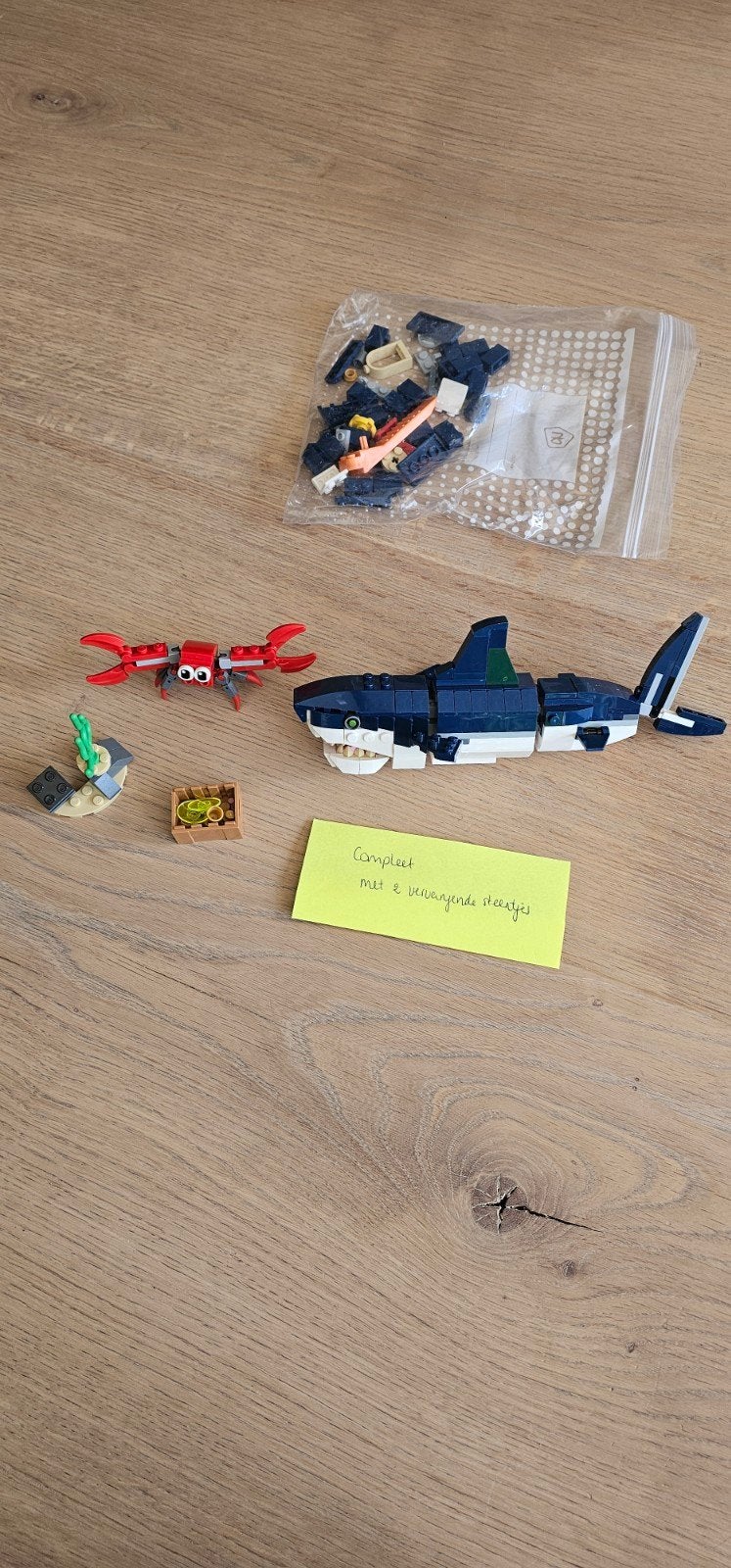 Lego Creator 3in1 Diepzee Wezens (31088) compleet, Kinderen en Baby's, Speelgoed | Duplo en Lego, Lego, Ophalen of Verzenden, Zo goed als nieuw