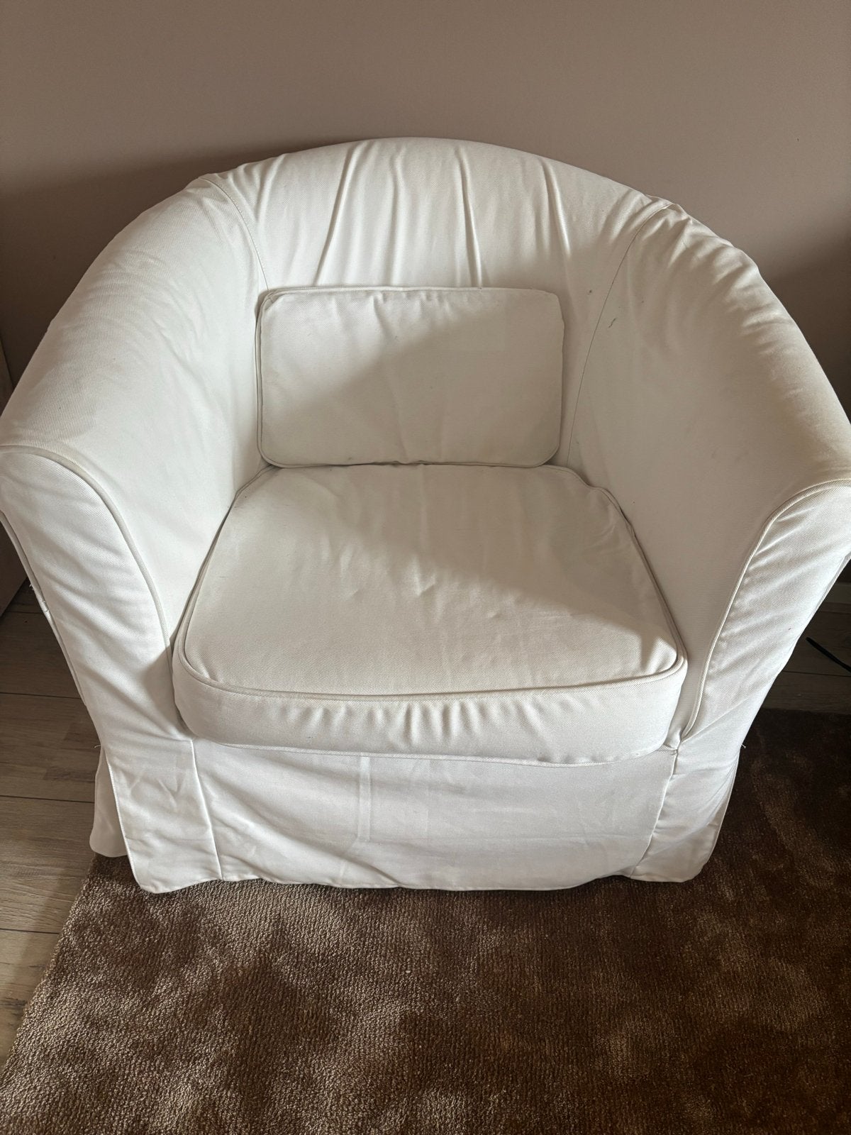 IKEA Tullsta Fauteuil - Wit, Huis en Inrichting, Fauteuils, Gebruikt, Stof, 75 tot 100 cm, Ophalen