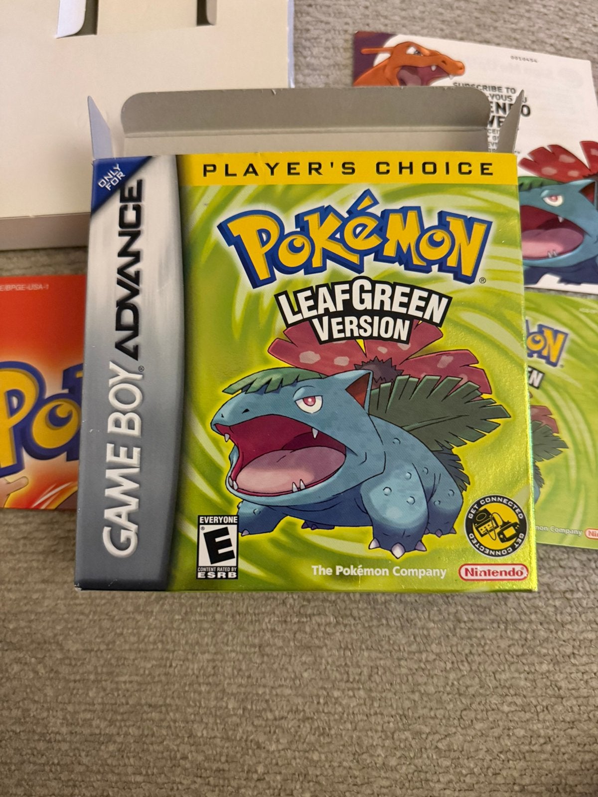 Pokémon leafgreen versie GBA Player’s Choice CIB, Ophalen of Verzenden, Zo goed als nieuw