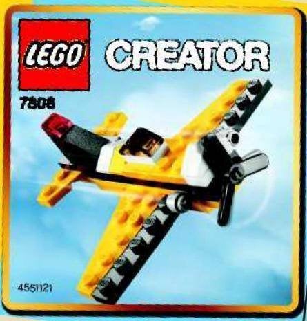 Lego Creator 7808 Yellow Airplane / Geel Vliegtuig Polybag, Kinderen en Baby's, Ophalen of Verzenden, Nieuw, Compleet