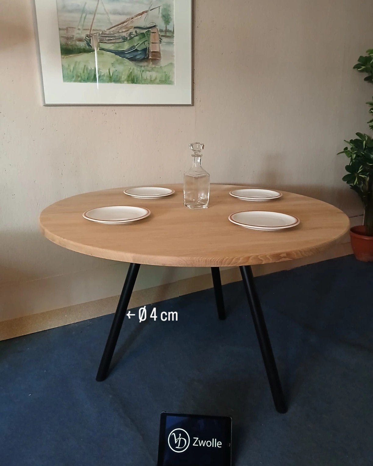 NIEUWE eettafel eventueel stoelen eiken industrieel WINKEL, Huis en Inrichting, Ophalen of Verzenden, Nieuw, Industrieel