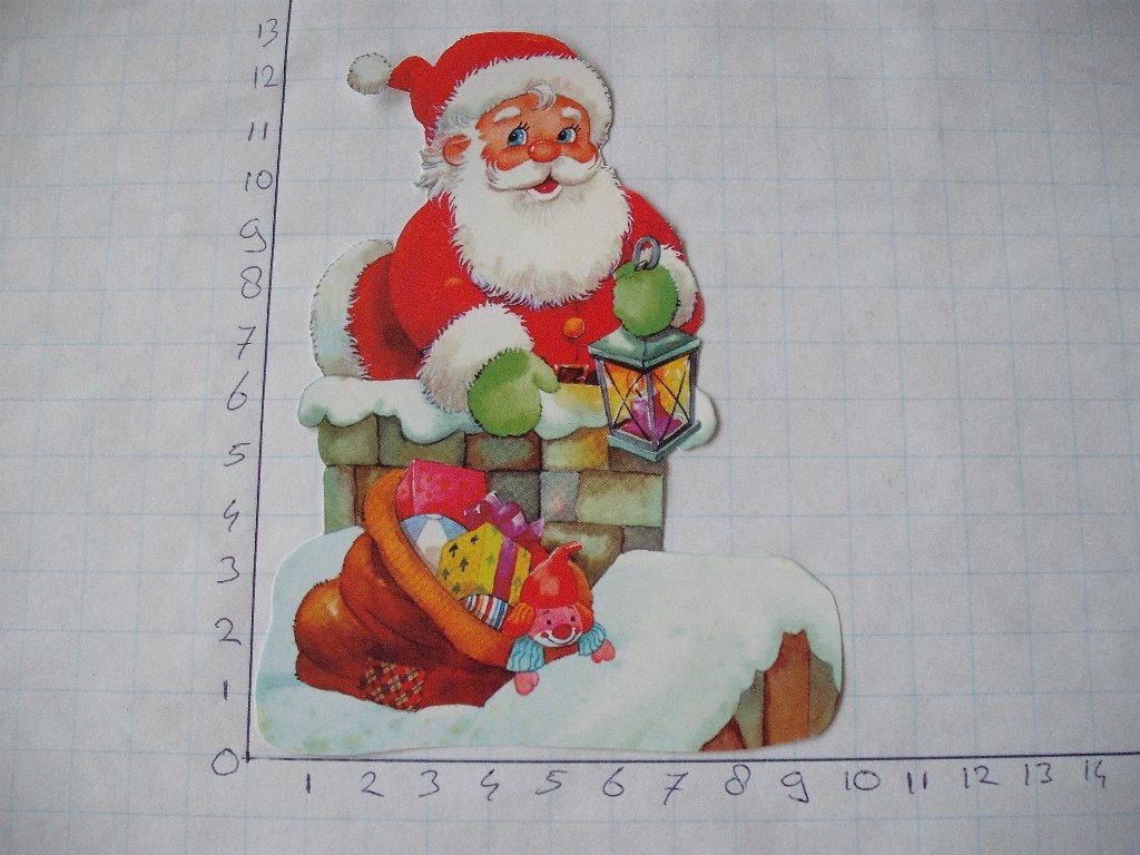 nr. 818 - uitgeknipt 3d plaatje kerst, Ophalen of Verzenden, Nieuw, Kerst, Knipvel